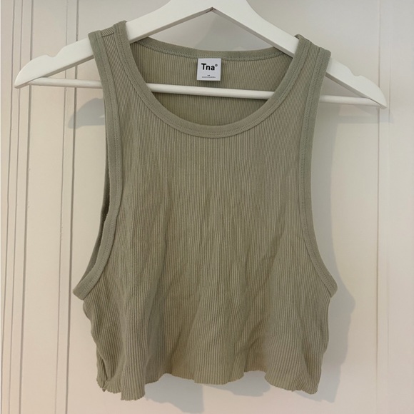 Aritzia TNA Ribbed Cropped Racer Tank - Picture 2 of 4